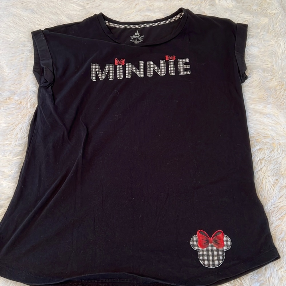 Disney Parks Exclusive Minnie Mouse with Bows Black Tee